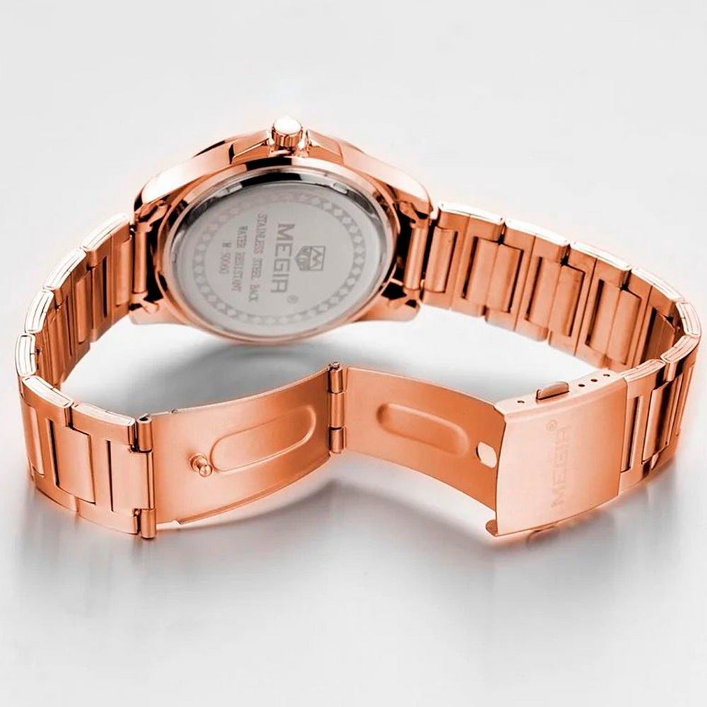 Reloj Megir MEG-M-5 Mujer Acero Oro Rosa