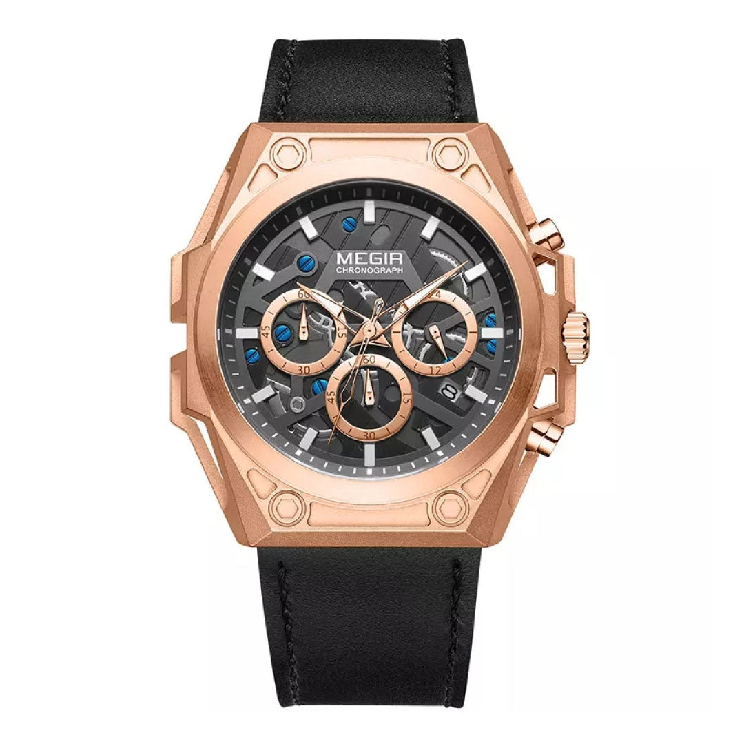 RELOJ MEGIR PREMIUM ORO NEGRO MEG-21