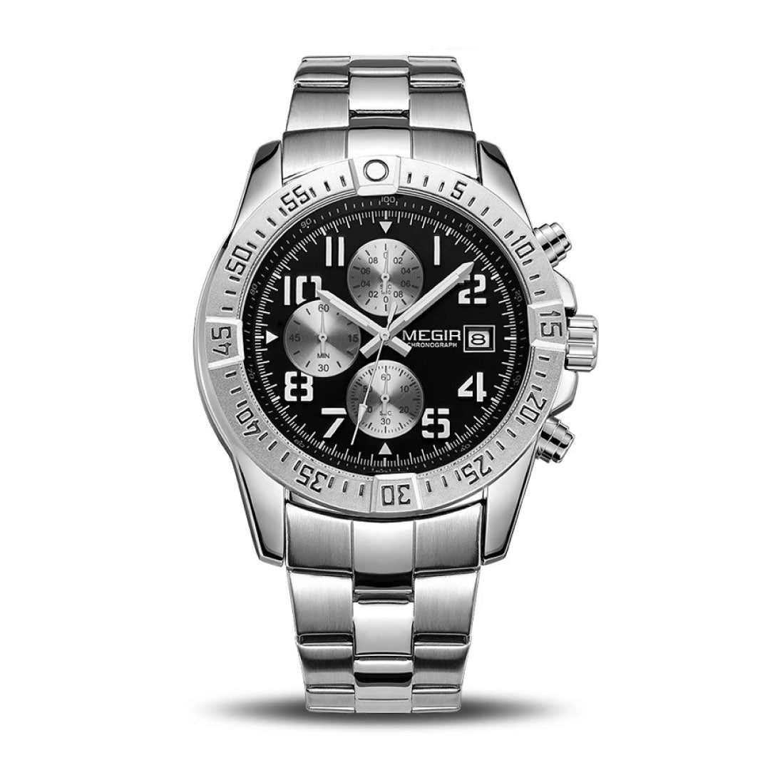 RELOJ MEGIR ACERO PLATA MEG-49