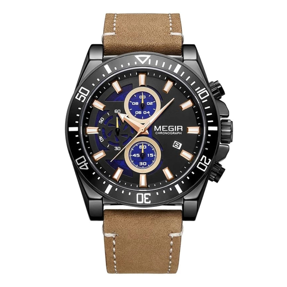 Reloj Megir MEG-58 Hombre Cuero Marrón