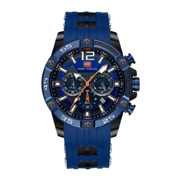 RELOJ MINIFOCUS SILICONA AZUL MIN-3