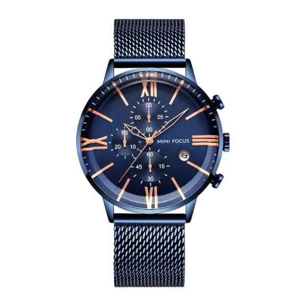 RELOJ MINIFOCUS MALLA AZUL MIN-35