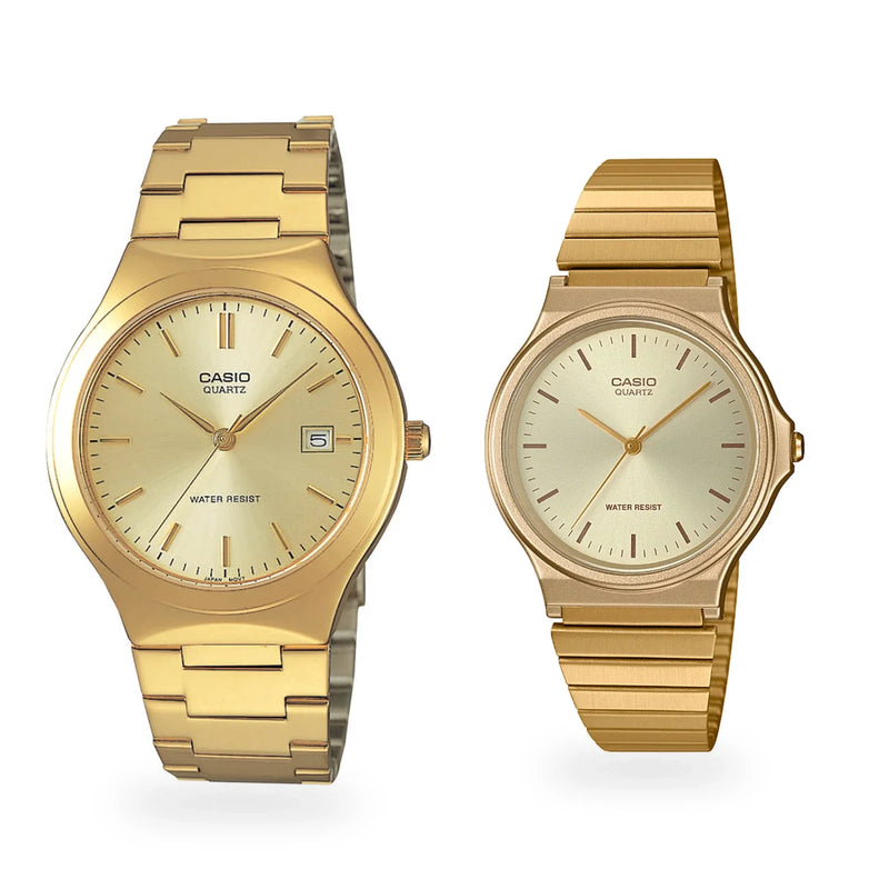 Relojes de pareja PAR-6, modelo hombre izquierda mujer derecha, fondo blanco
