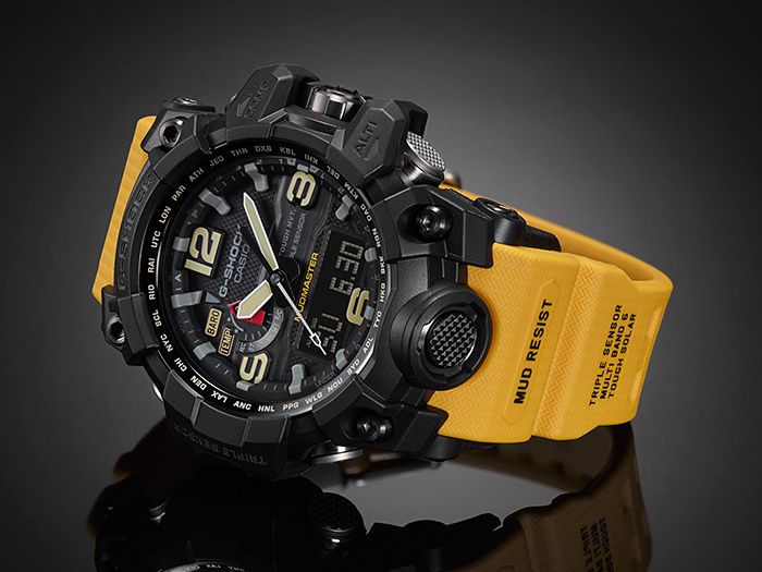 RELOJ G-SHOCK MUDMASTER NEGRO CON AMARILLO G-S-114