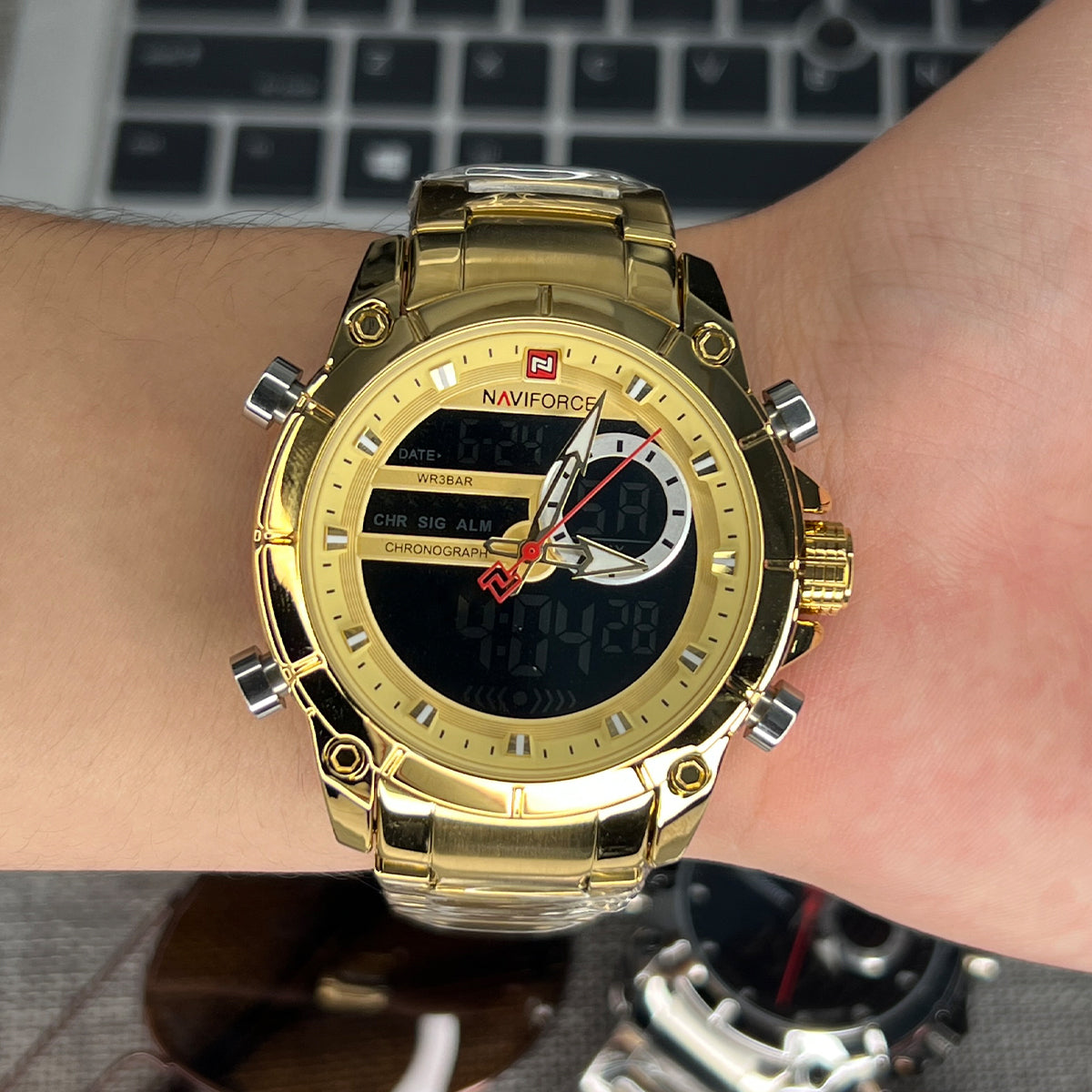 Reloj Naviforce Hombre Acero Dorado | NAV-17
