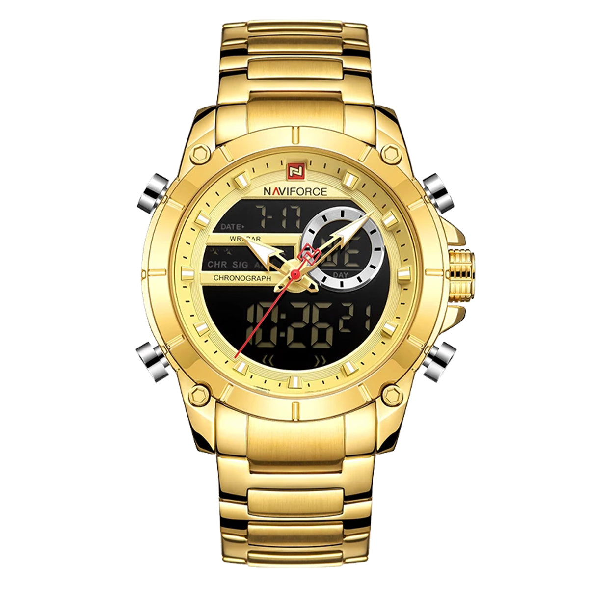 Reloj Naviforce Hombre Acero Dorado | NAV-17