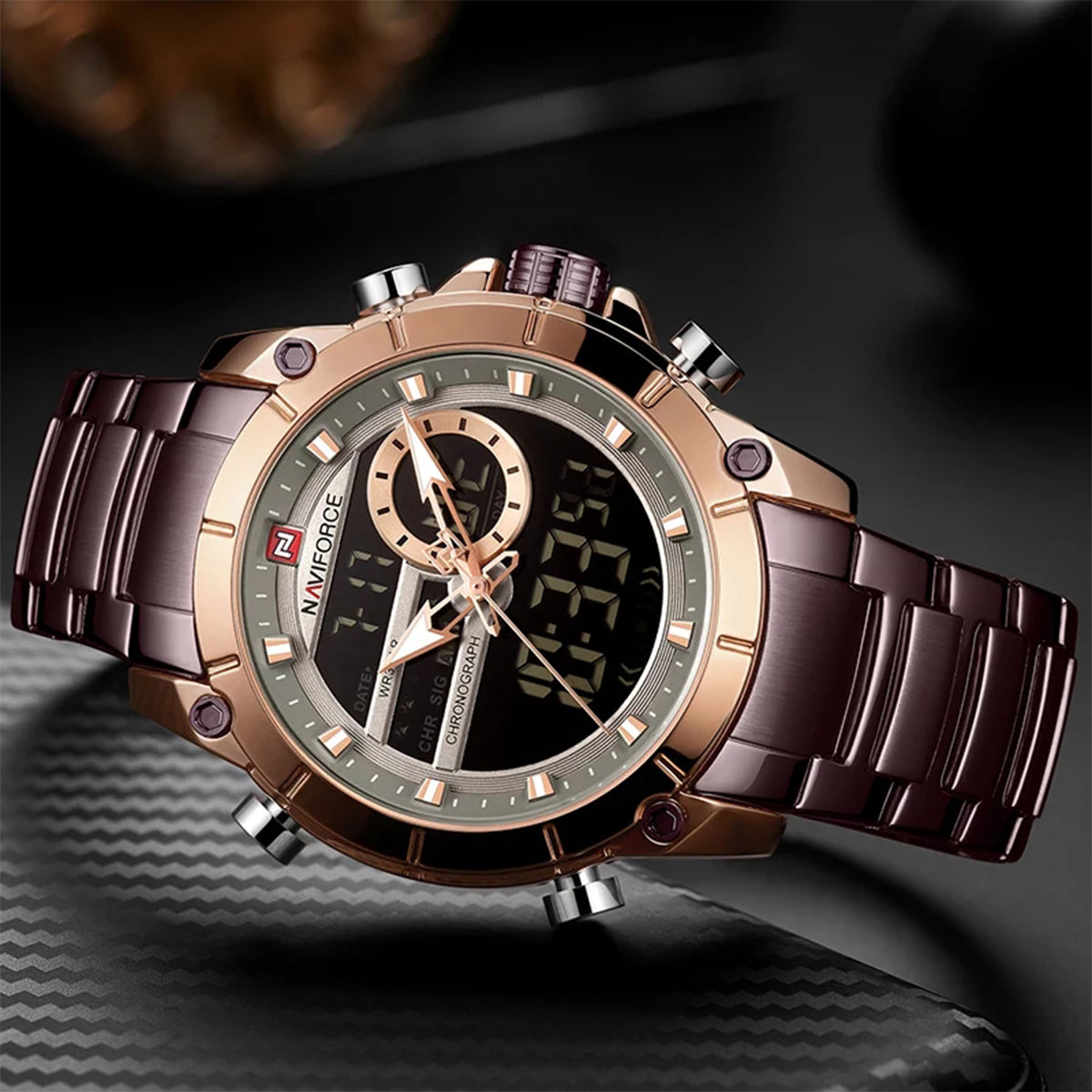 Reloj Naviforce Hombre Acero Cobre | NAV-18