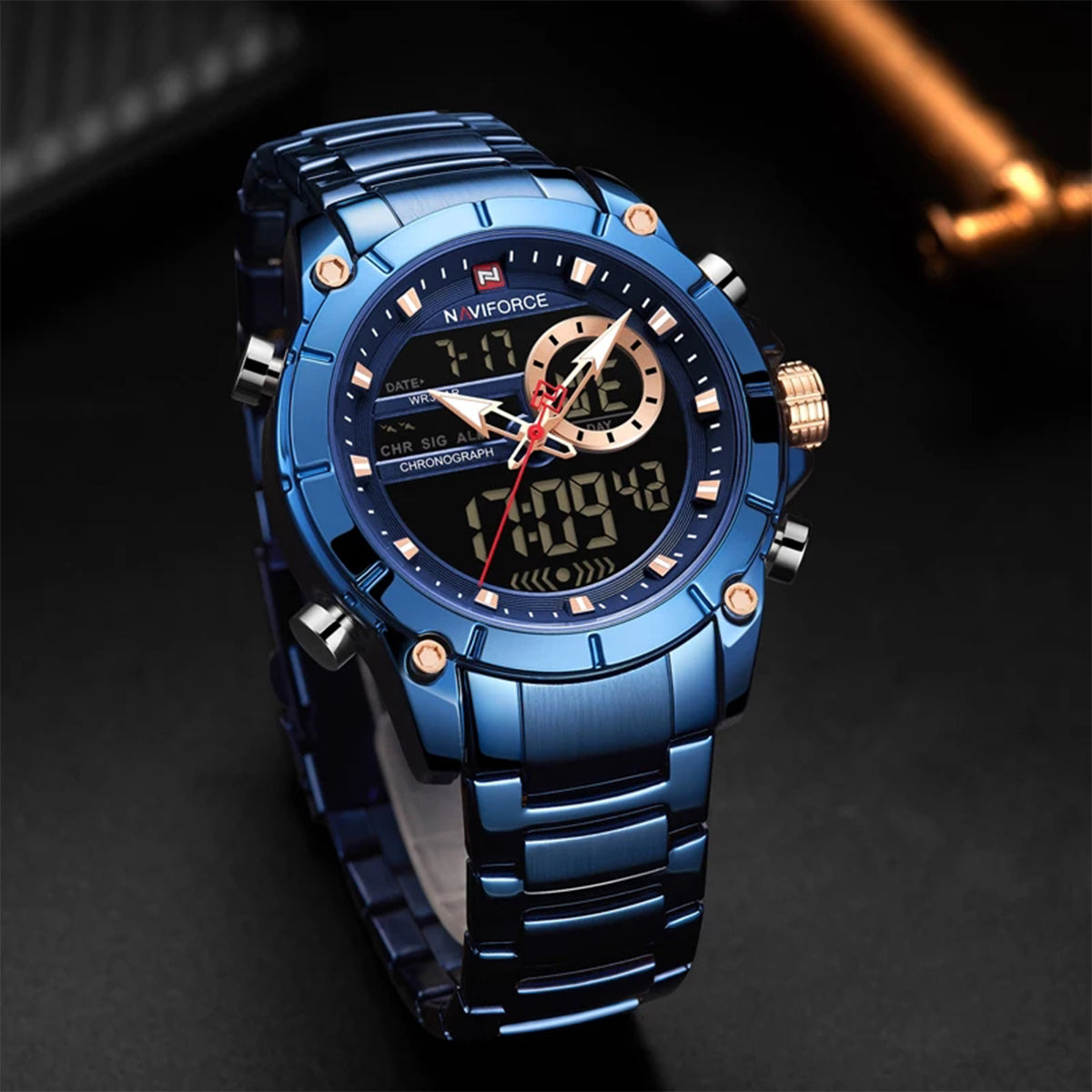 RELOJ NAVIFORCE ACERO AZUL NAV-19