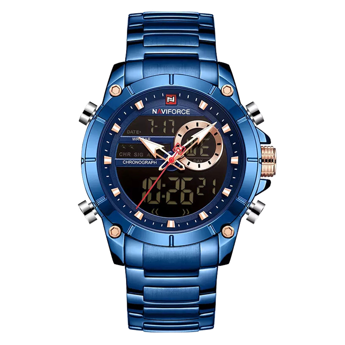 RELOJ NAVIFORCE ACERO AZUL NAV-19