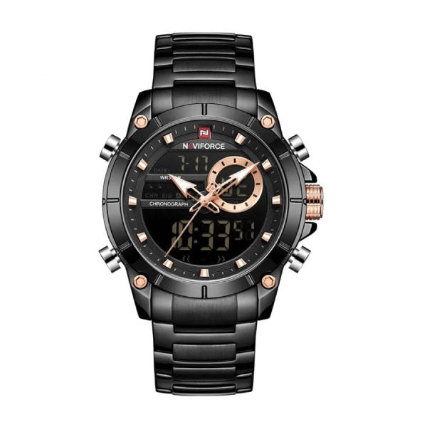 RELOJ NAVIFORCE ACERO NEGRO NAV-20