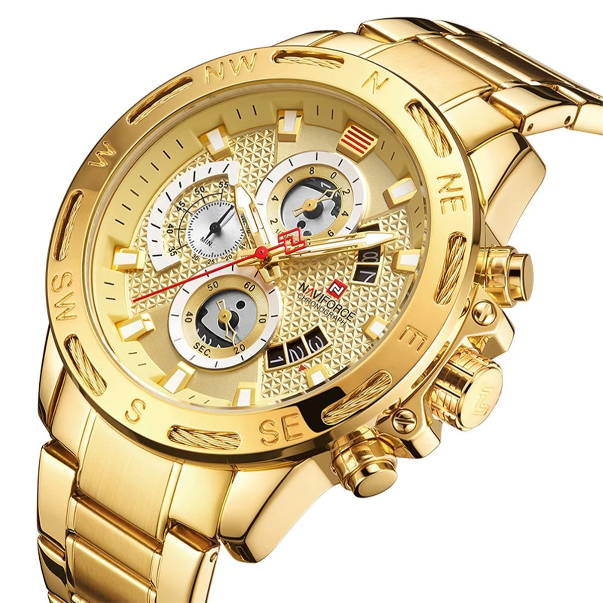 RELOJ NAVIFORCE ACERO GOLD NAV-25