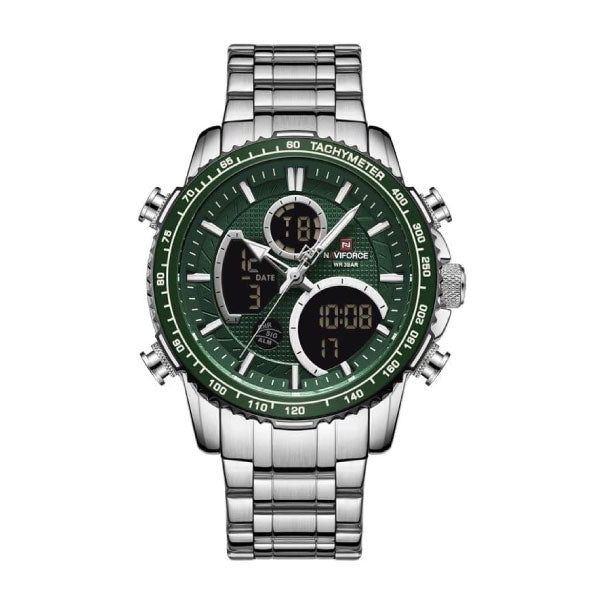 RELOJ NAVIFORCE TERMINATOR PLATA VERDE NAV-29