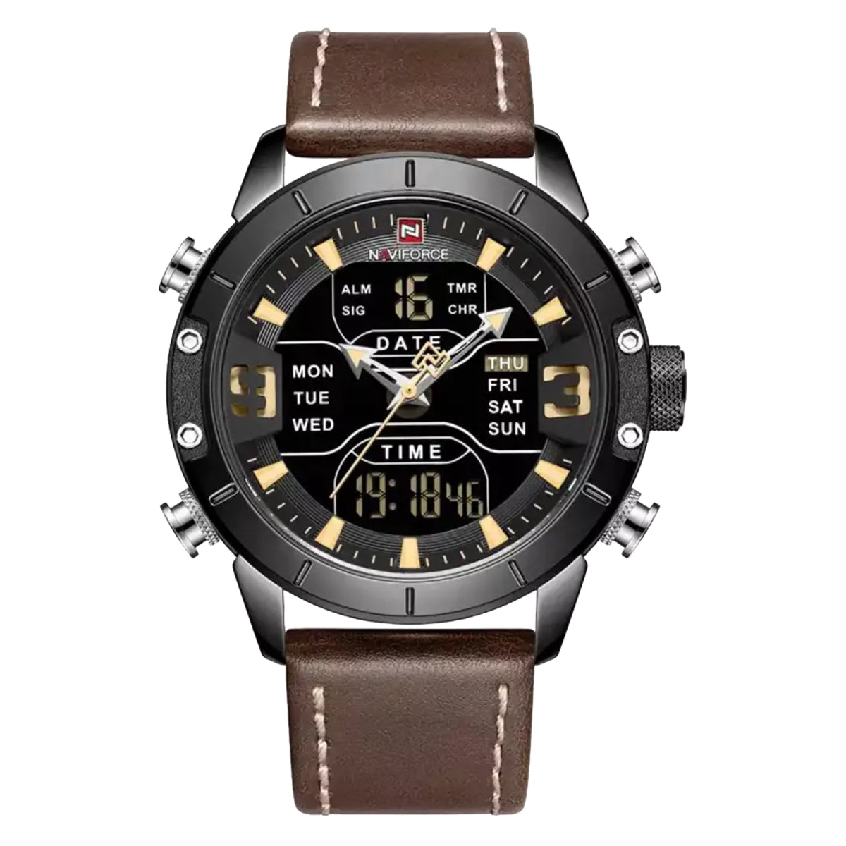 RELOJ NAVIFORCE CUERO MARRÓN NAV-32