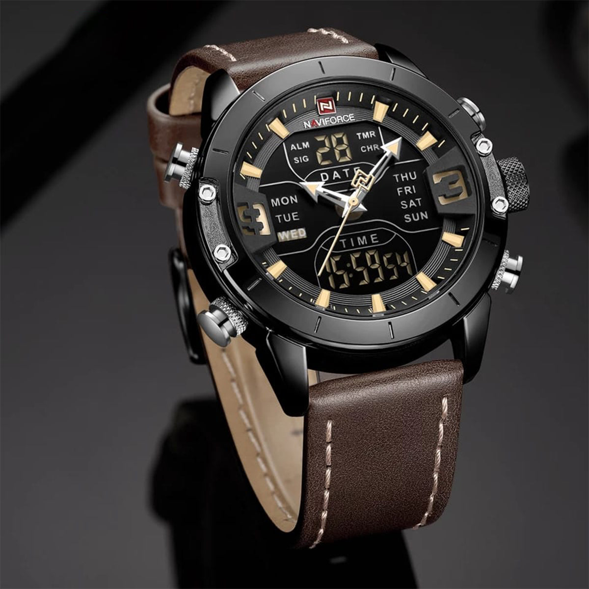 RELOJ NAVIFORCE CUERO MARRÓN NAV-32