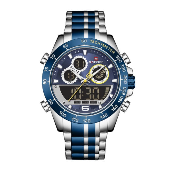 RELOJ NAVIFORCE ACERO PLATEADO AZUL NAV-52