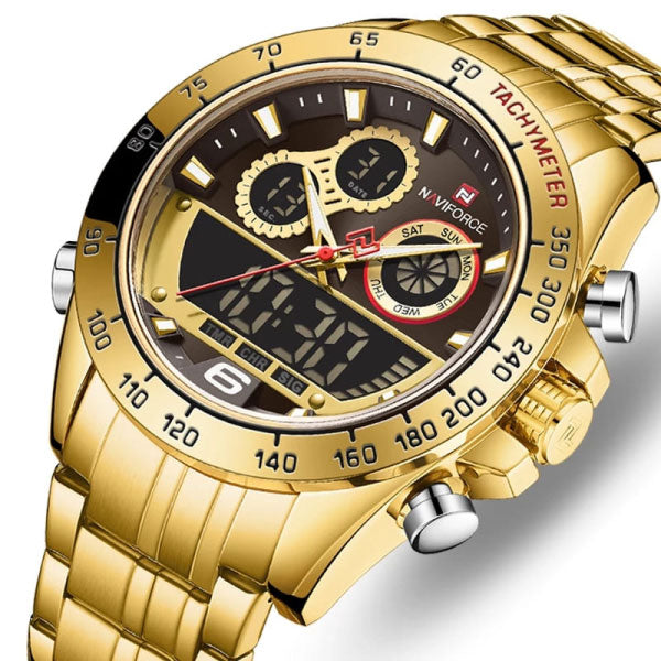 RELOJ NAVIFORCE ACERO GOLD NAV-53