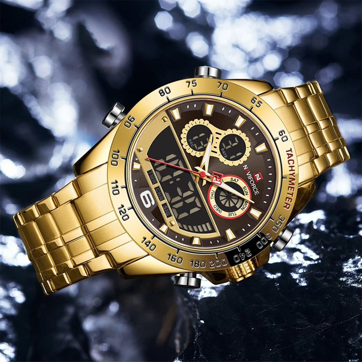 RELOJ NAVIFORCE ACERO GOLD NAV-53