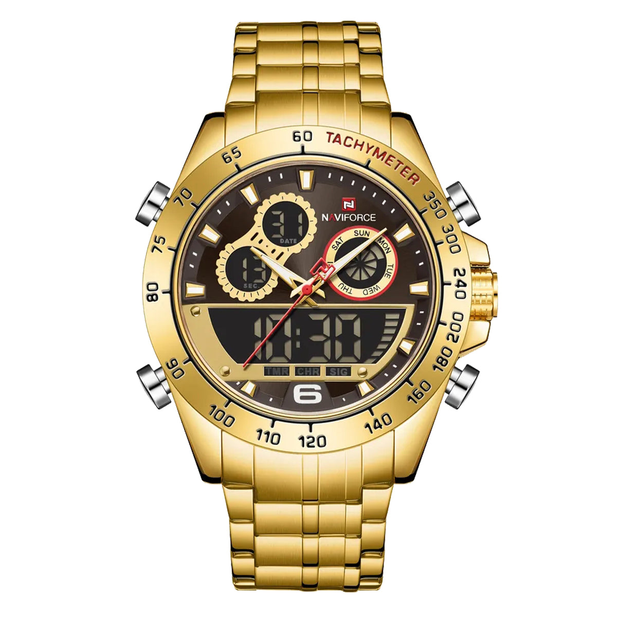 RELOJ NAVIFORCE ACERO GOLD NAV-53