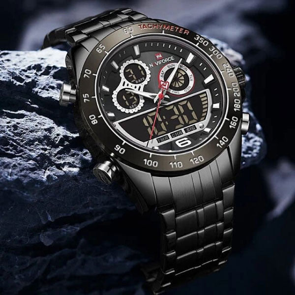 RELOJ NAVIFORCE ACERO BLACK NAV-54