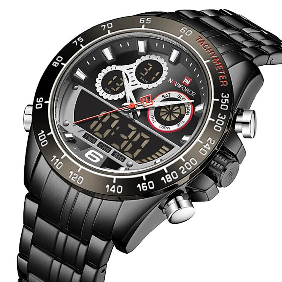 RELOJ NAVIFORCE ACERO BLACK NAV-54