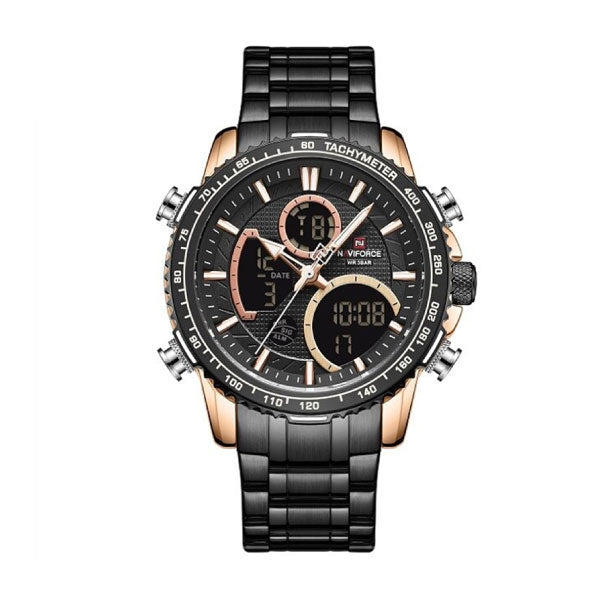 RELOJ NAVIFORCE ACERO NEGRO NAV-55