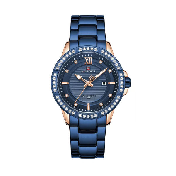 RELOJ NAVIFORCE ACERO AZUL ZIRCON NAV-60