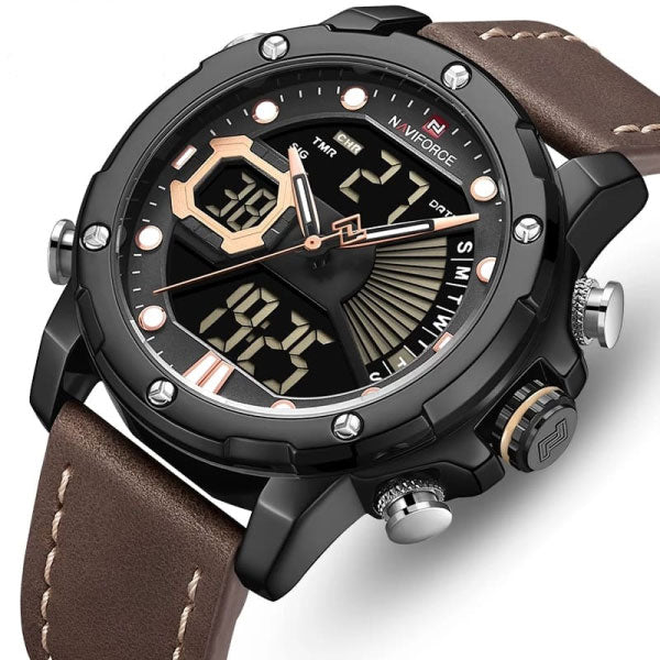 RELOJ NAVIFORCE CUERO MARRÓN NAV-73