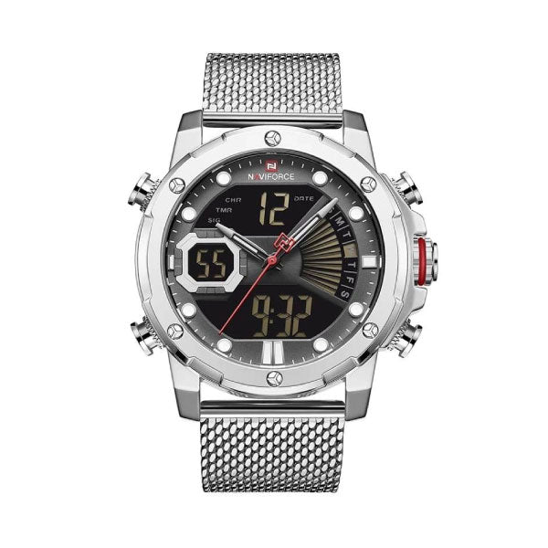 RELOJ NAVIFORCE ACERO MALLA PLATEADO NAV-8