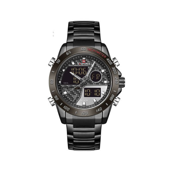 RELOJ NAVIFORCE ACERO NEGRO NAV-80