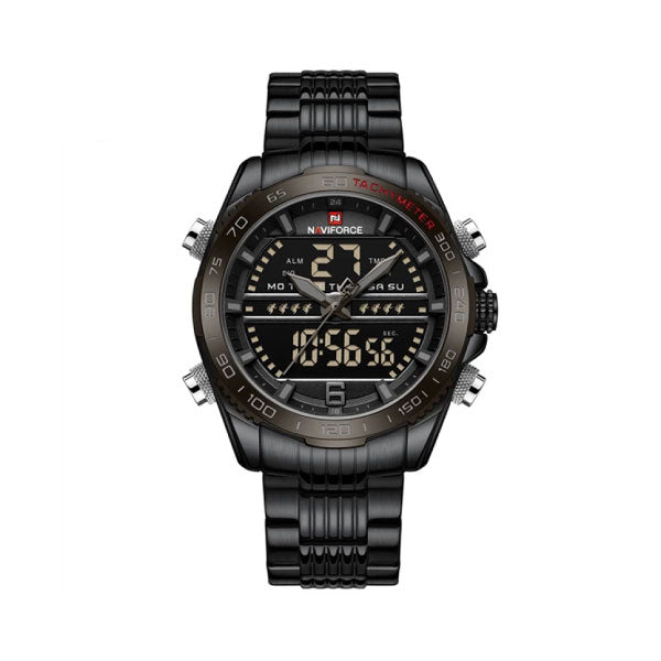 RELOJ NAVIFORCE ACERO NEGRO NAV-81