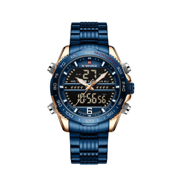 RELOJ NAVIFORCE ACERO AZUL ORO ROSA NEGRO NAV-83