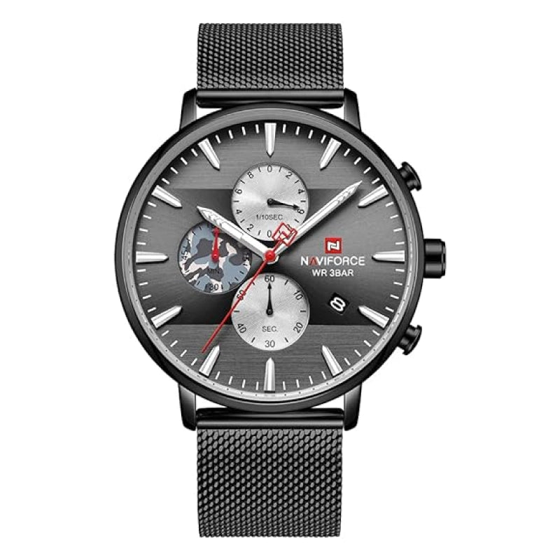 RELOJ NAVIFORCE ACERO NEGRO NAV-114