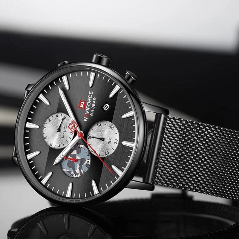 RELOJ NAVIFORCE ACERO NEGRO NAV-114