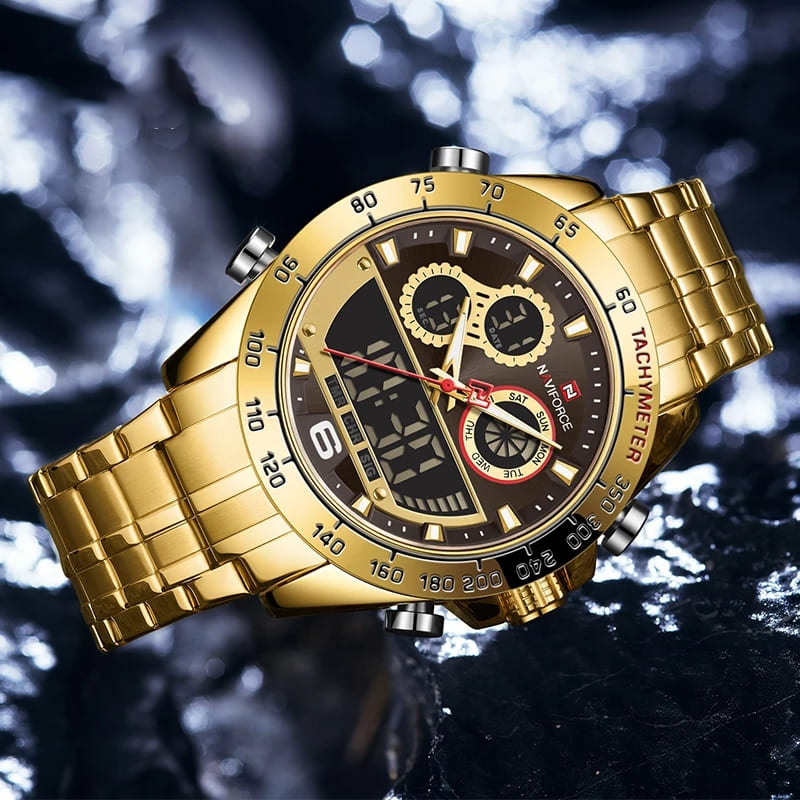 RELOJ NAVIFORCE ACERO GOLD NAV-53