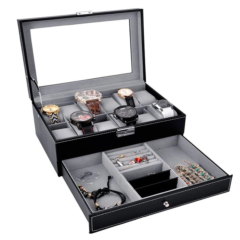 Organizador de Relojes y Accesorios ORG-2 - 2 Pisos de Lujo