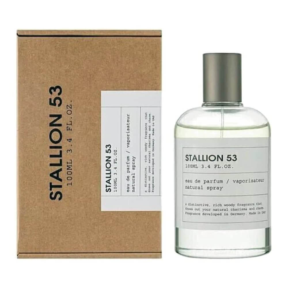 Perfume STALLION 53 EDP 100ML, fragancia amaderada y fresca para hombres, elegante y con toque de cuero.