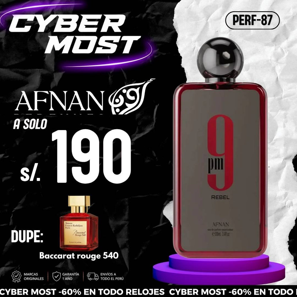 Perfume 9PM Rebel PERF-87 By Afnan 100ml