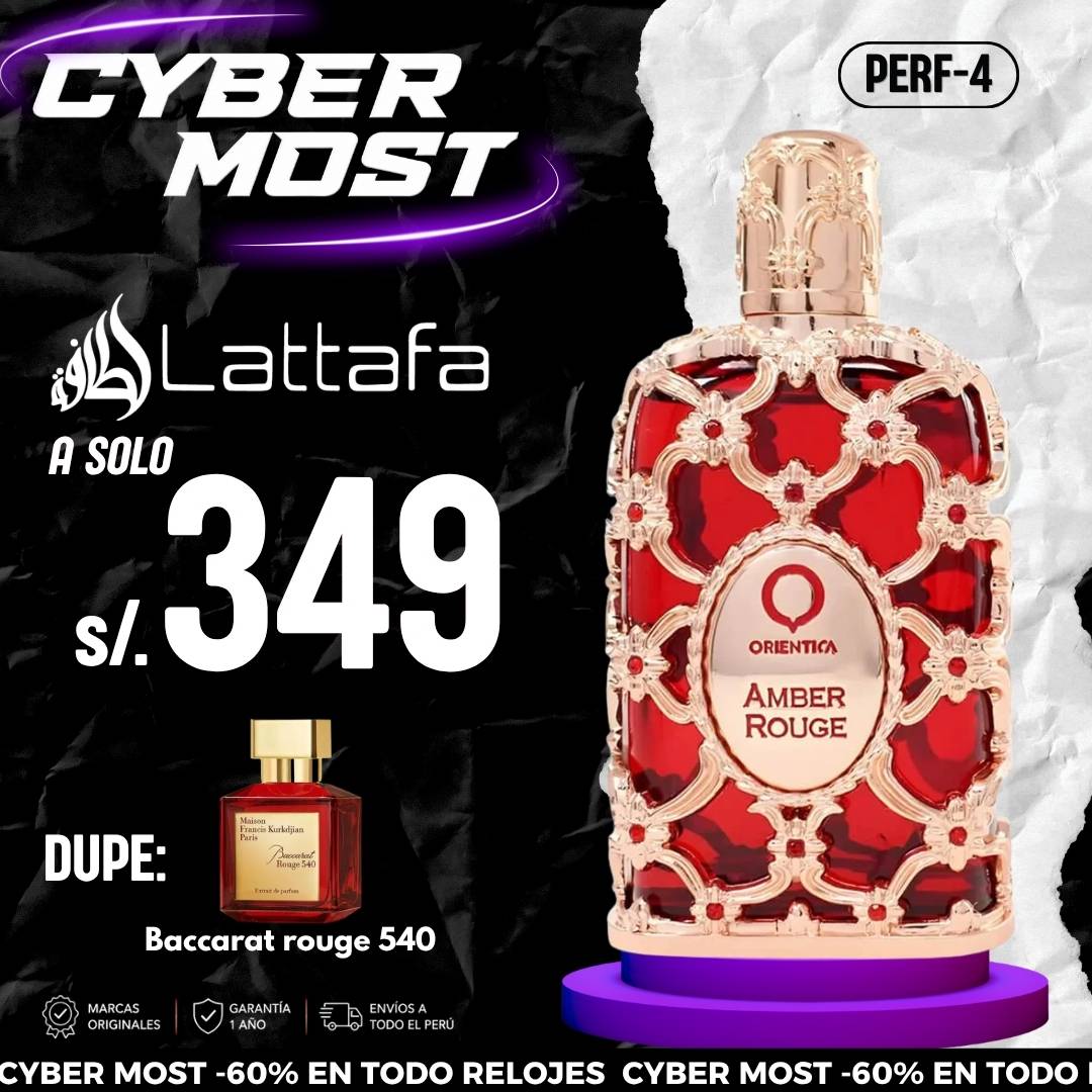 Perfume Amber Rouge PERF-4 By Orientica 80ml