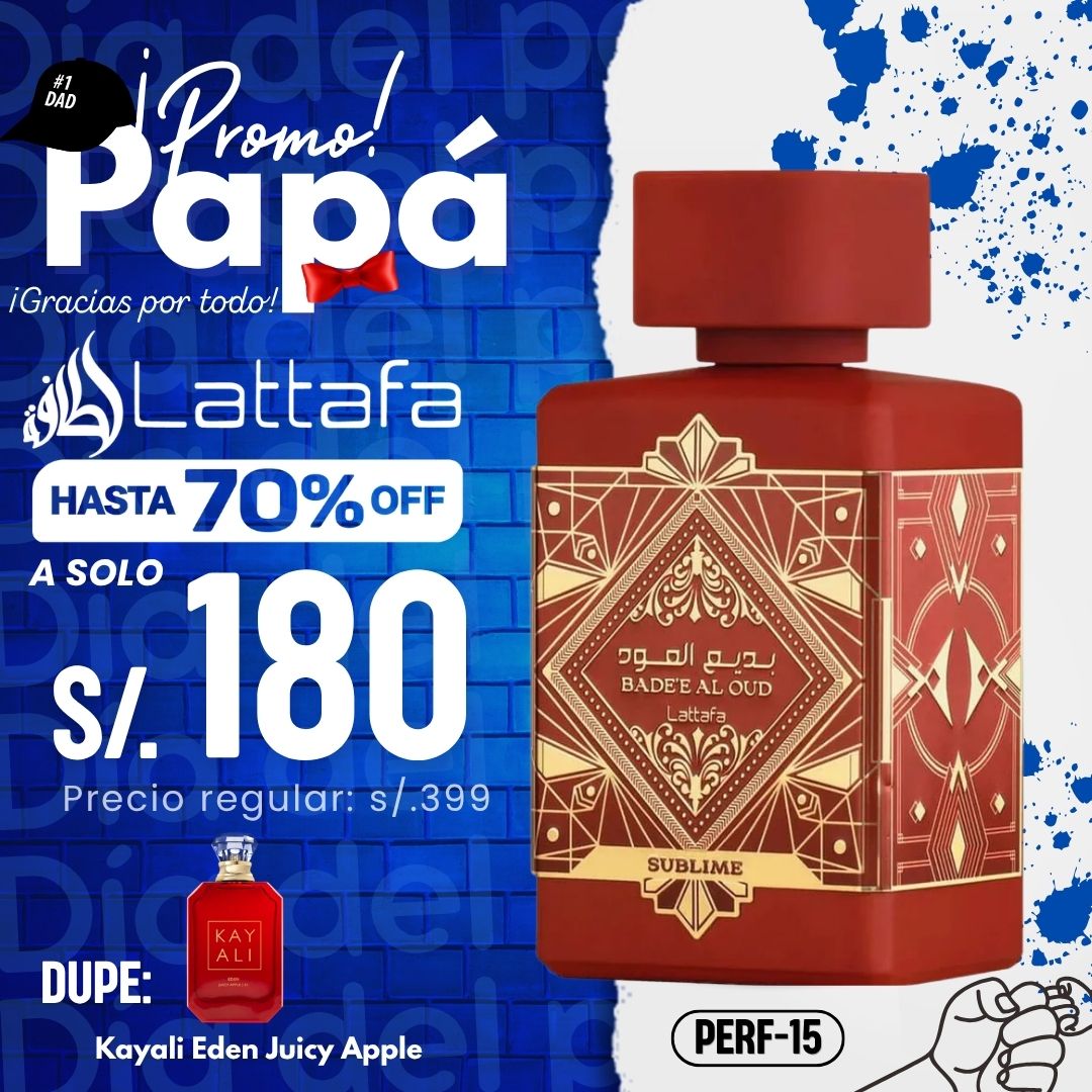 Perfume Bade'e Al Oud Sublime PERF-15 By Lattafa 100ml