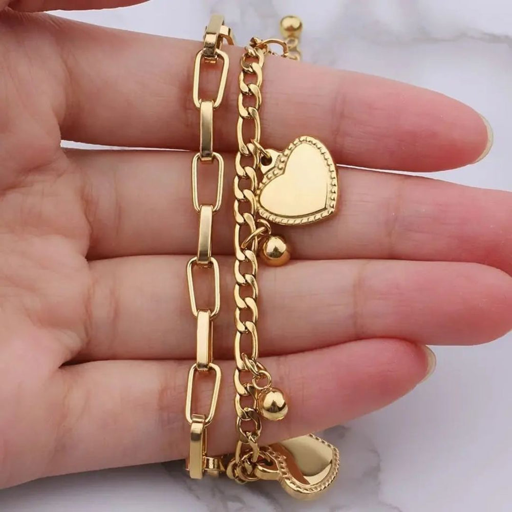 Pulsera Corazón JOY-M-1 Acero Mujer Dorado