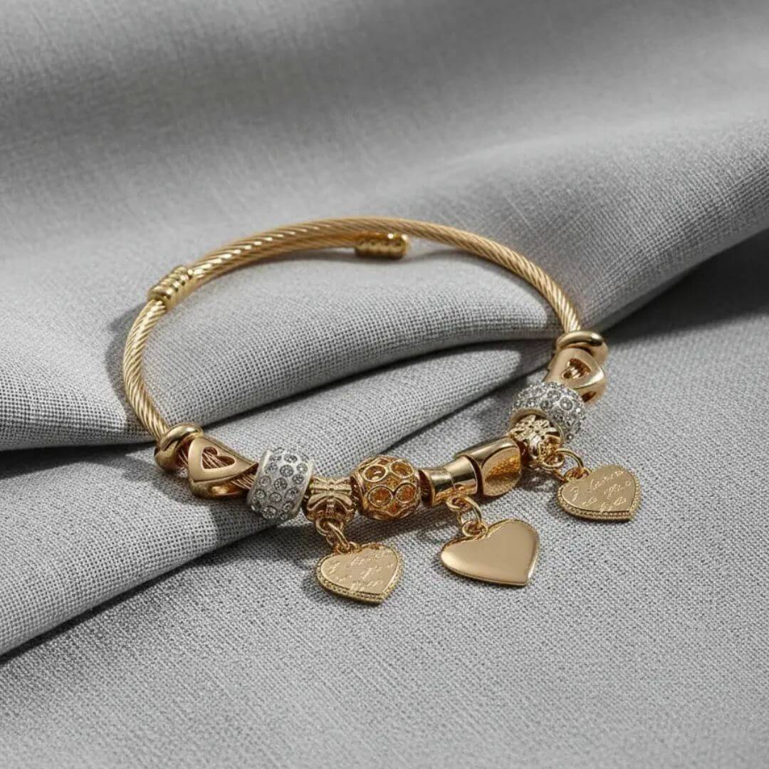 Pulsera Corazón JOY-M-2 Acero Mujer Dorado