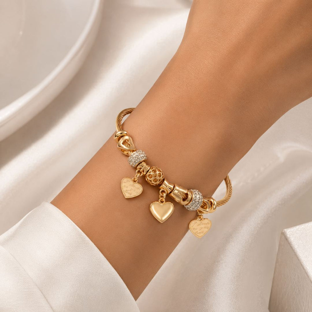 Pulsera Corazón JOY-M-2 Acero Mujer Dorado