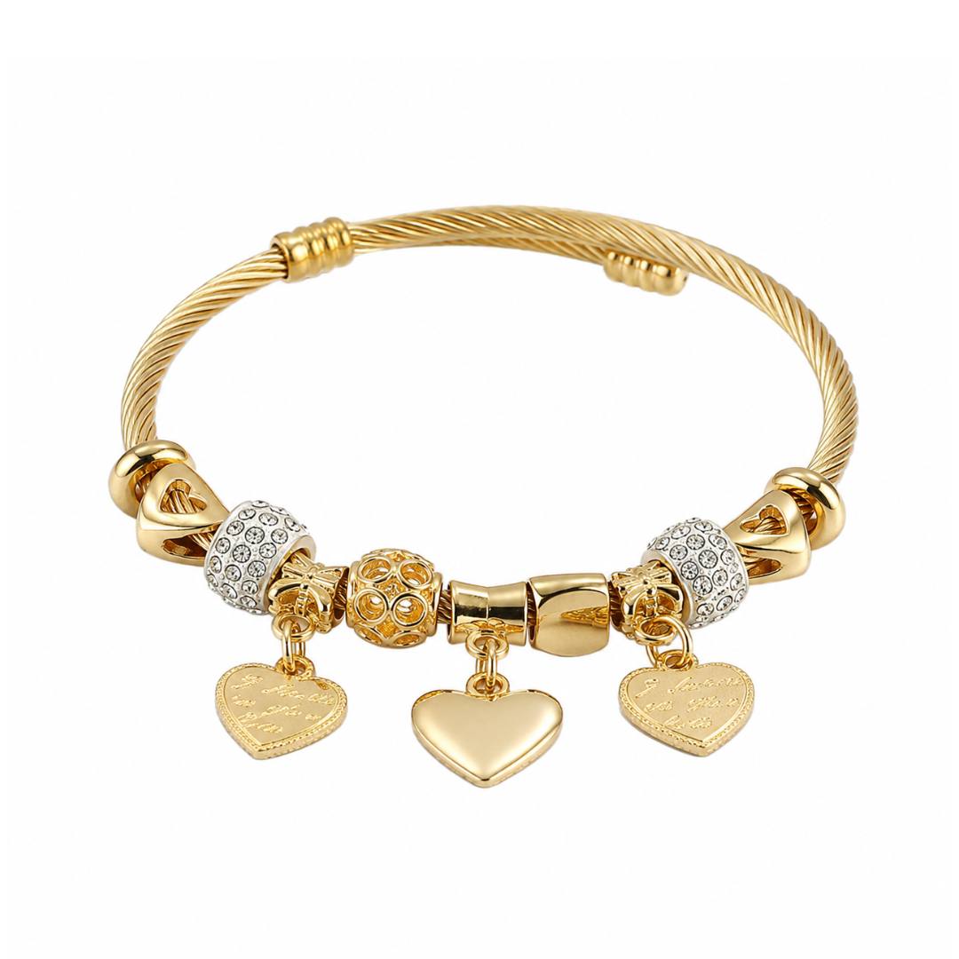 Pulsera Corazón JOY-M-2 Acero Mujer Dorado
