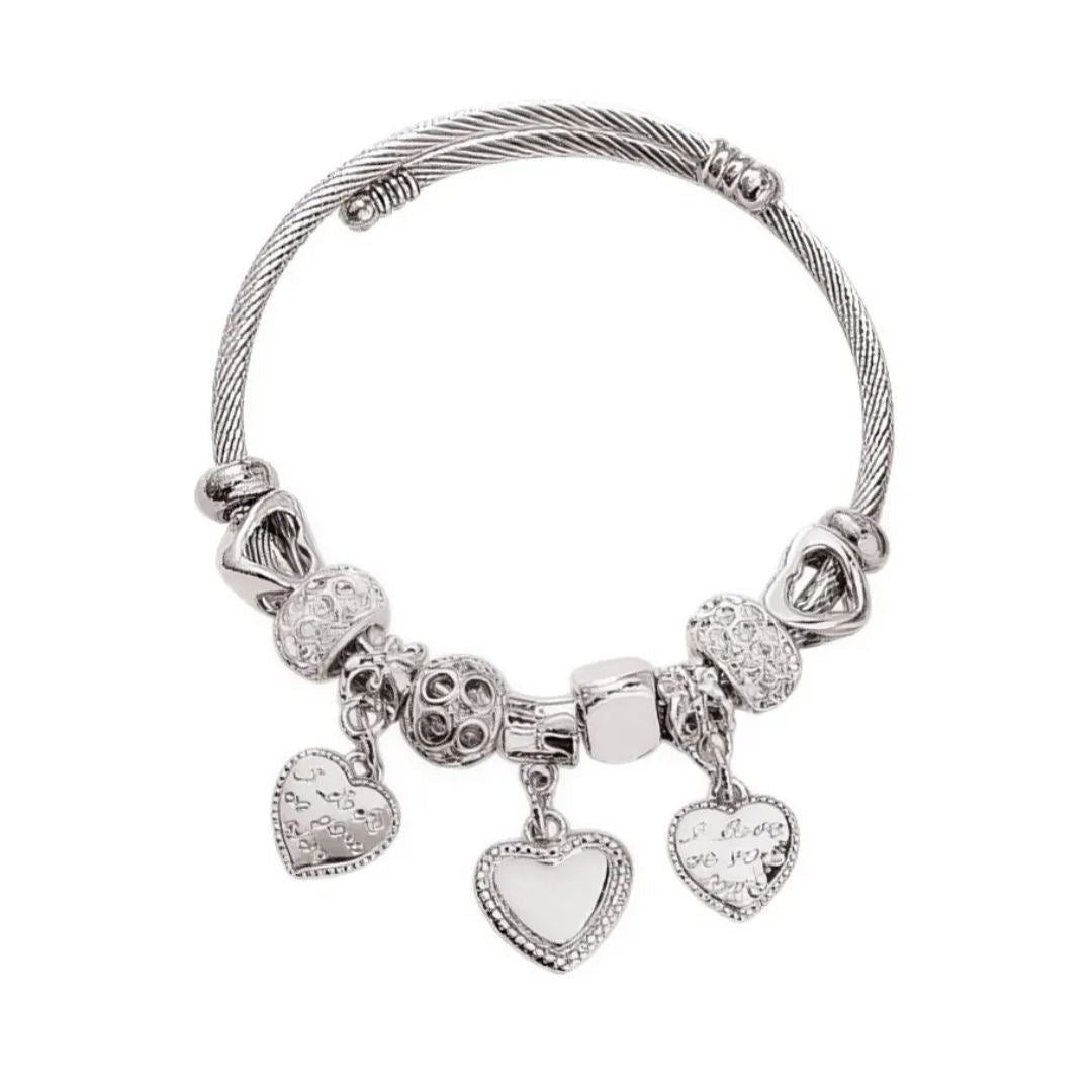 Pulsera Corazón JOY-M-3 Acero Mujer Plateado