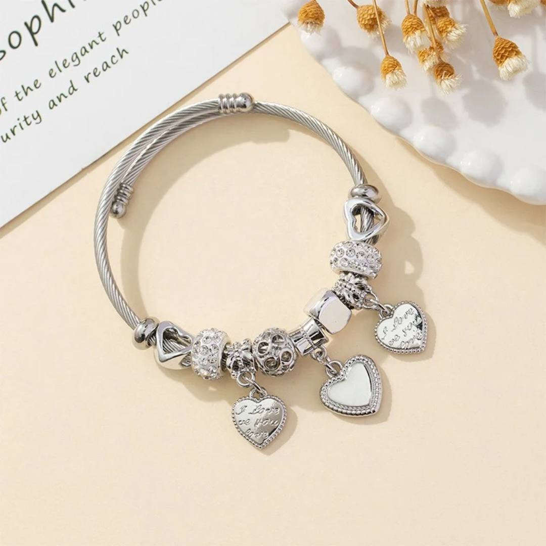 Pulsera Corazón JOY-M-3 Acero Mujer Plateado