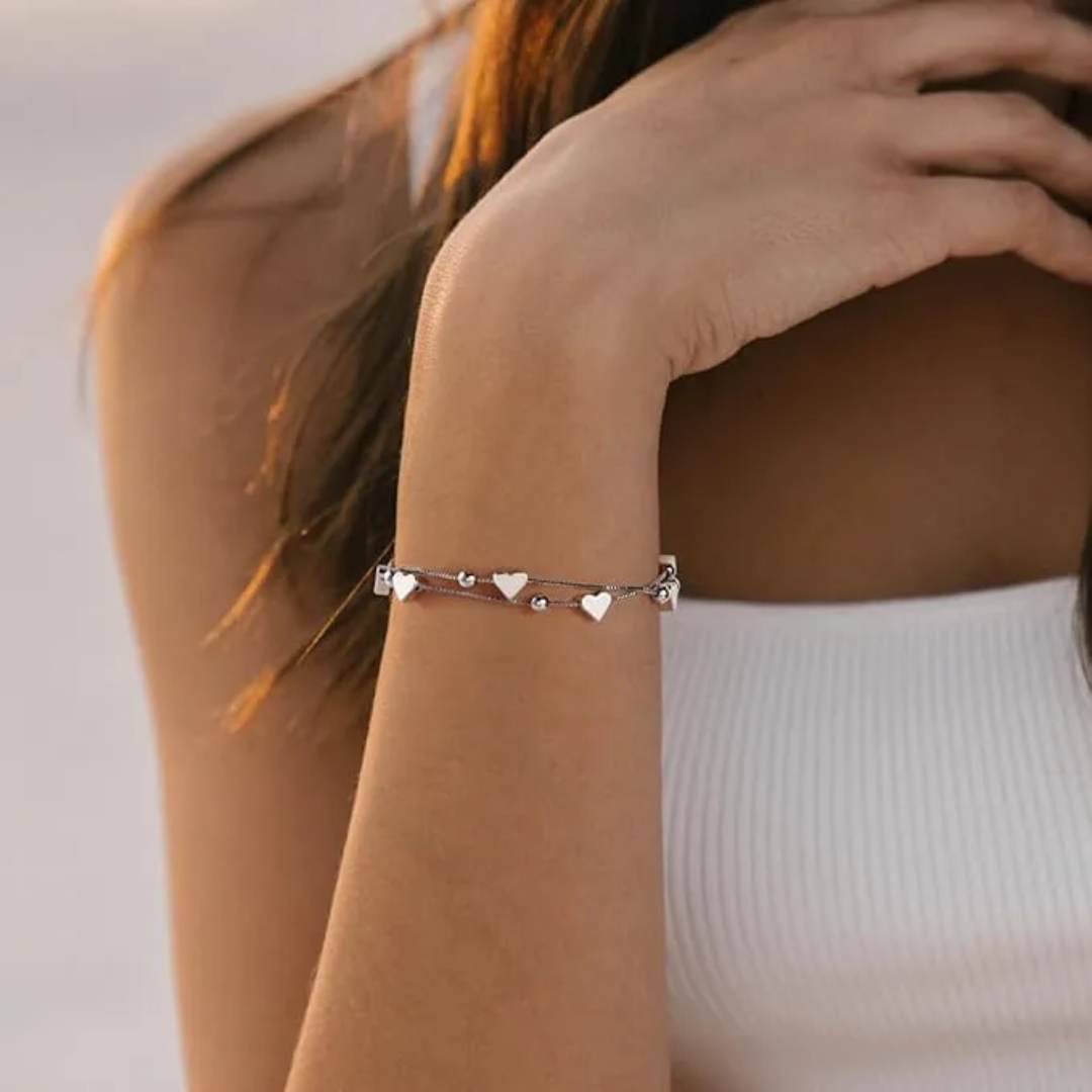 Pulsera Corazón JOY-M-5 Acero Mujer Plateado