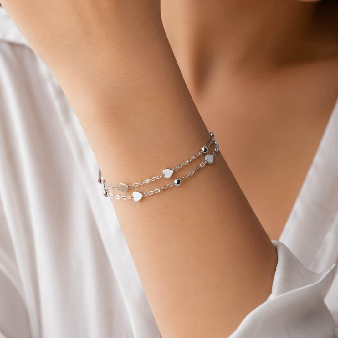 Pulsera Corazón JOY-M-5 Acero Mujer Plateado