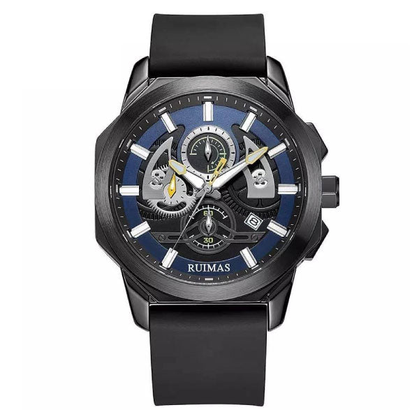 RELOJ RUIMAS SILICON NEGRO AZUL RUI-12