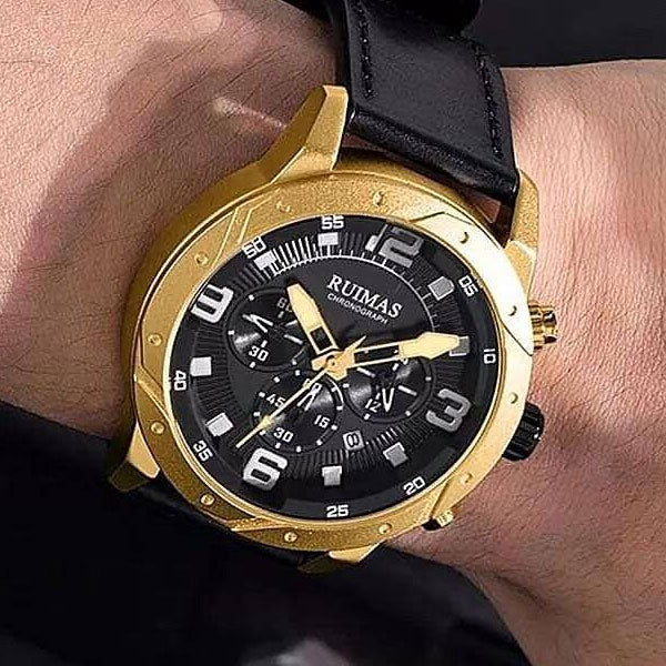 RELOJ RUIMAS CUERO NEGRO RUI-3