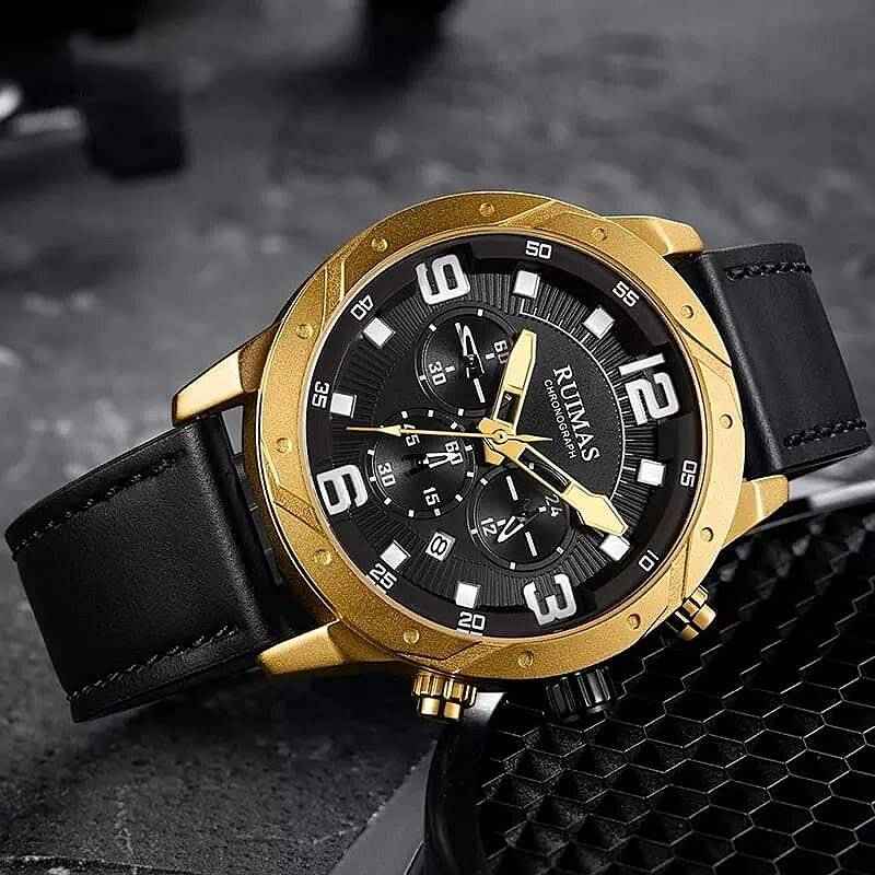 RELOJ RUIMAS CUERO NEGRO RUI-3